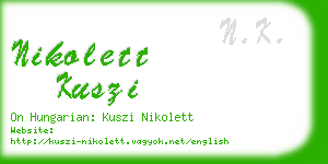 nikolett kuszi business card